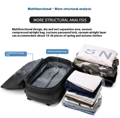 60L vcacuum Compression Travel Backpack