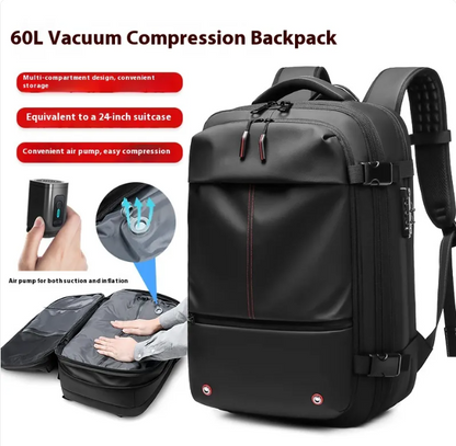 60L vcacuum Compression Travel Backpack